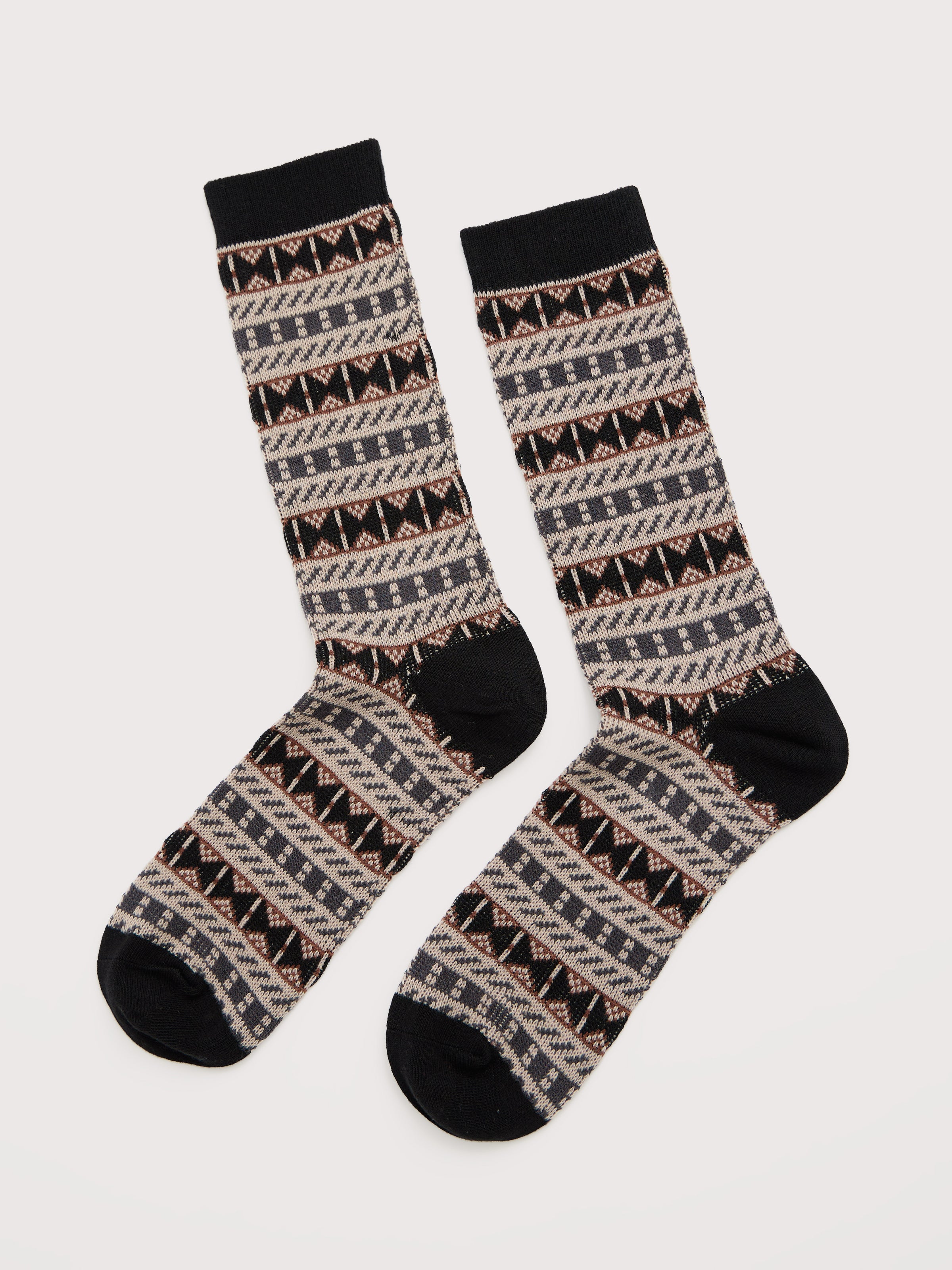 An image of the Seasalt Men's Bloomin Good Socks Fair Isle