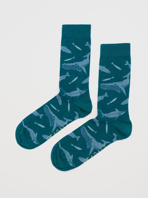 An image of the Seasalt Men's Arty Socks Doyden Point Dark Wreckage