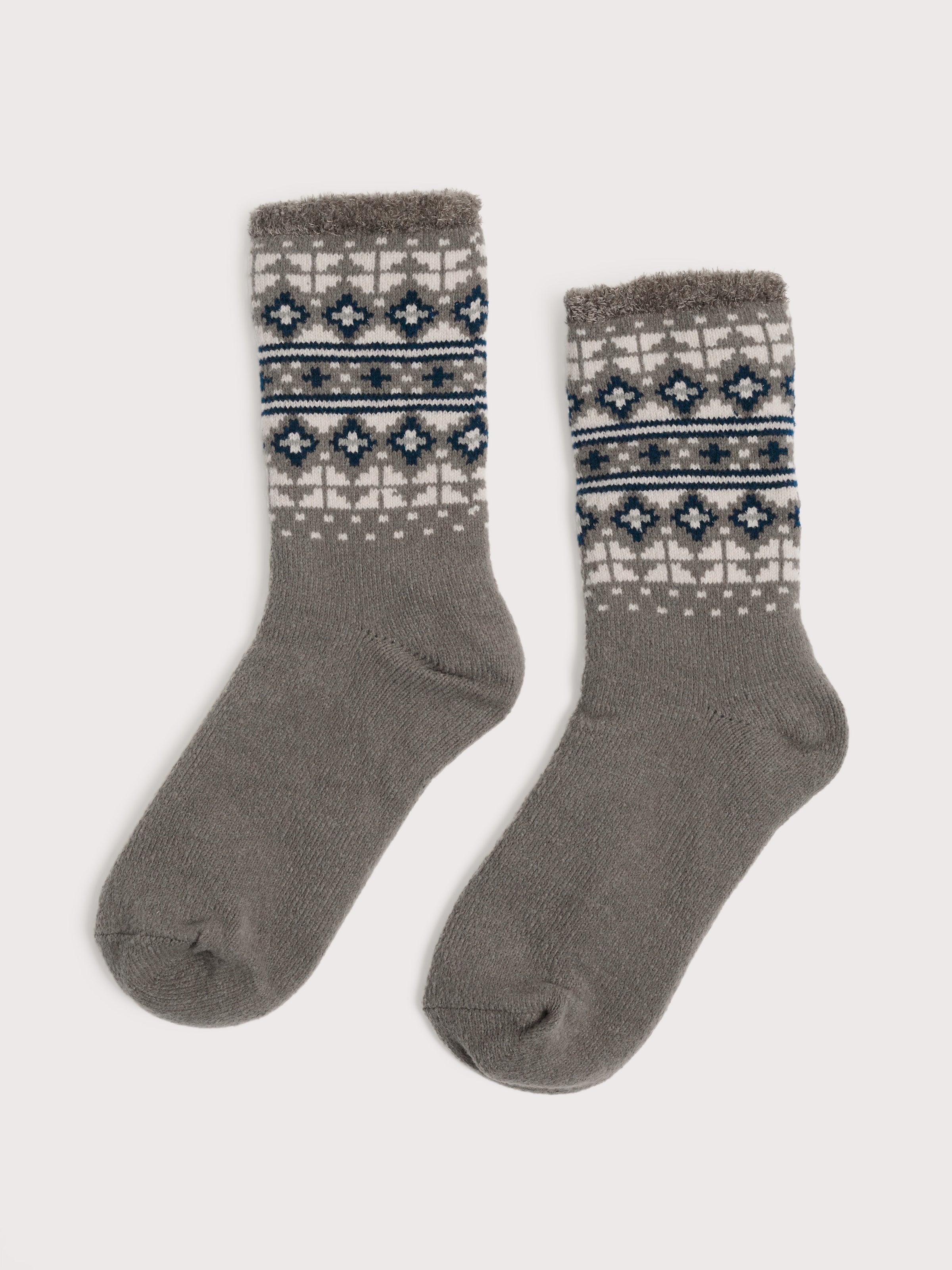 An image of the Seasalt Men's Cabin Socks Mica Fleck Maritime Ship