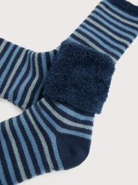 An image of the Seasalt Men's Cabin Socks Mica Fleck Maritime Ship