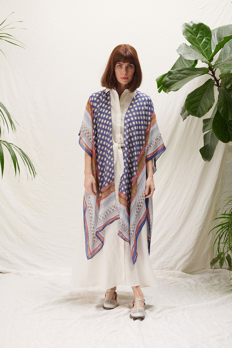 One Hundred Stars Throwover. A lightweight, shoulder cover up with an intricate design.