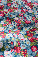 An image of the Seasalt Mrs Treloar Short Sleeve Shirt in the colour Flowery Painting Light Squid.
