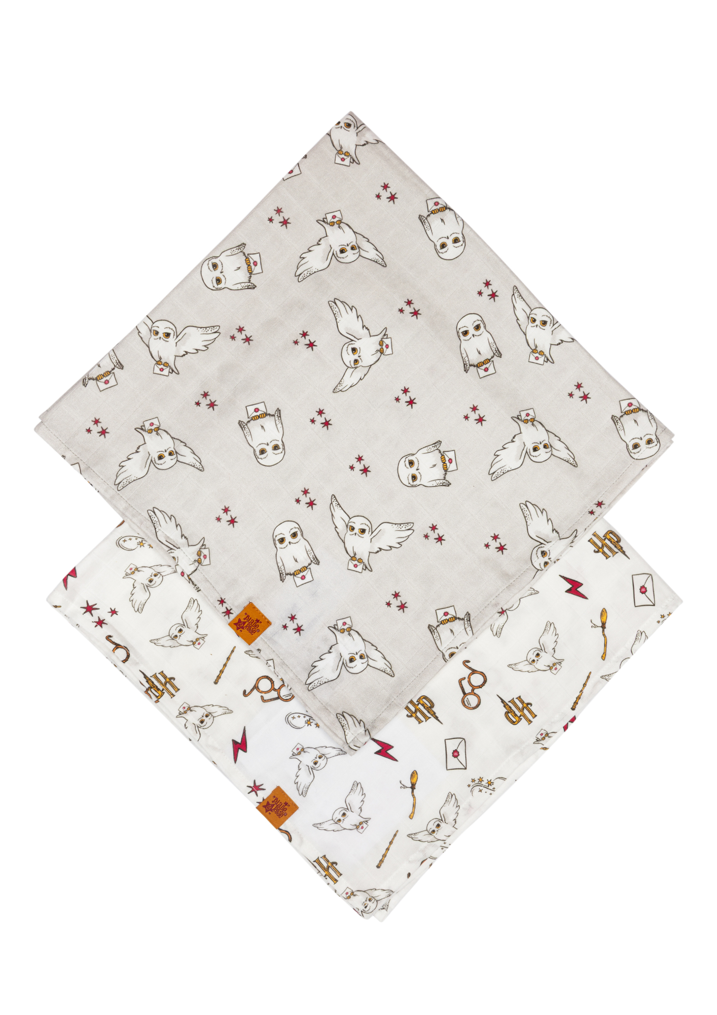An image of the Blade & Rose Harry Potter Hedwig 2pk Muslin Squares