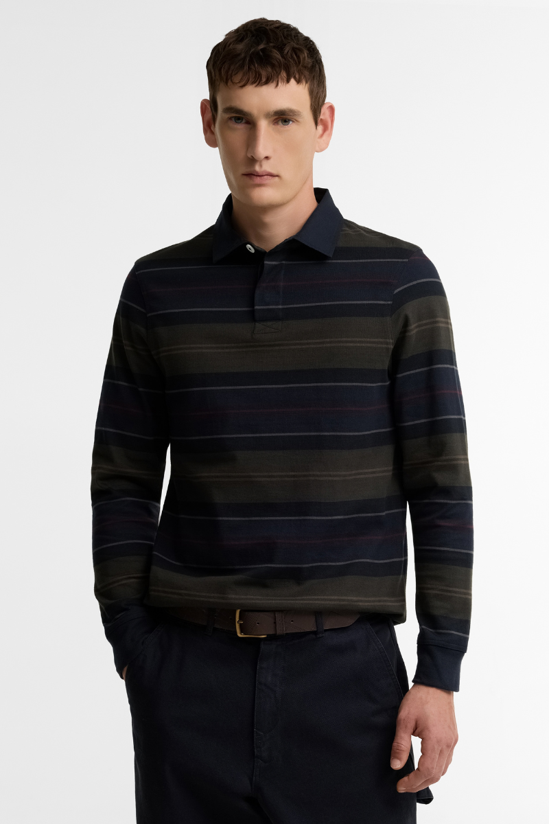 Frith Tartan Stripe Rugby Shirt