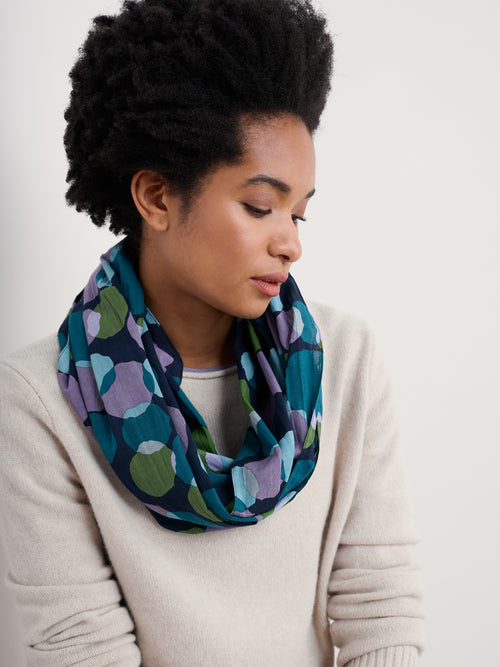An image of the Seasalt New Everyday Circle Scarf Circle Collage Echium