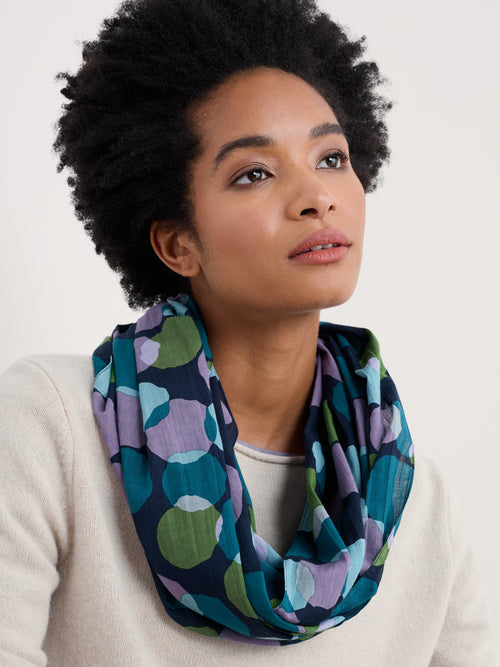 An image of the Seasalt New Everyday Circle Scarf Circle Collage Echium