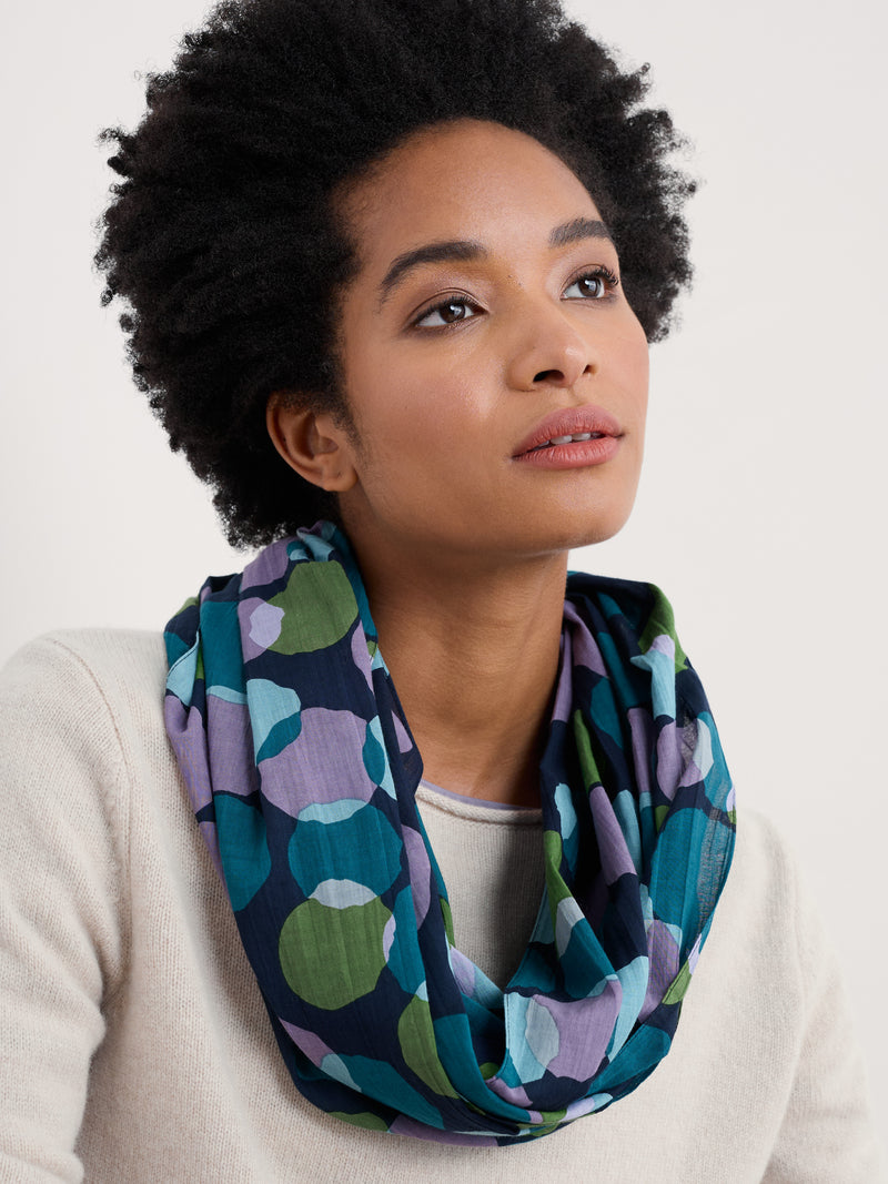 An image of the Seasalt New Everyday Circle Scarf Circle Collage Echium