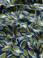 An image of the Seasalt New Everyday Circle Scarf Tonal Leaves Maritime