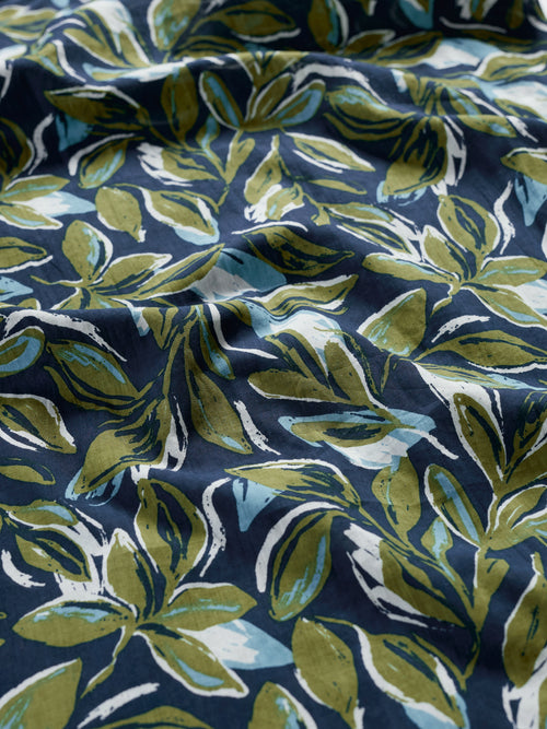 An image of the Seasalt New Everyday Circle Scarf Tonal Leaves Maritime