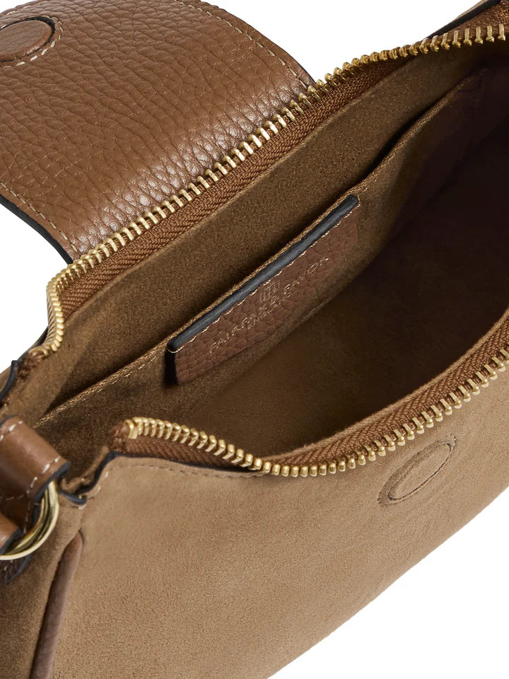 Fairfax & Favor Micro Windsor Cross Body Tan Suede