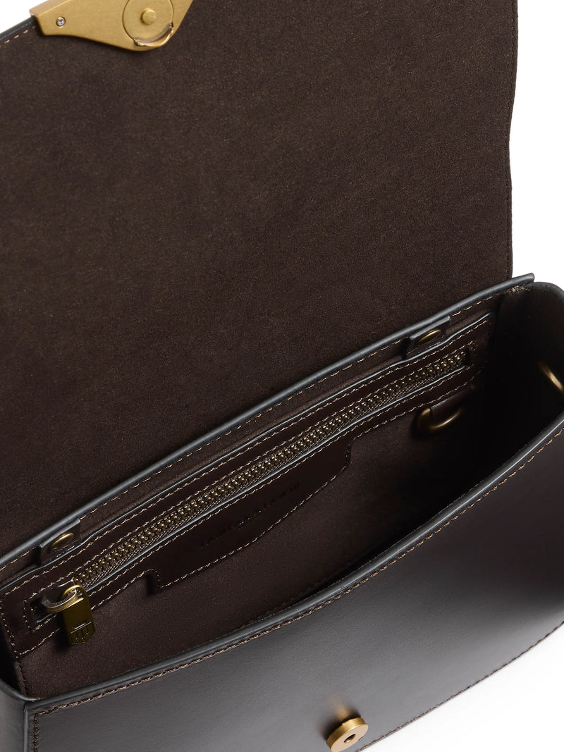 An image of the Fairfax & Favor Fairfax & Favor Rye Cross Body Bag Mahogany Leather