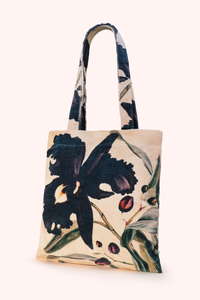 Midnight Orchid Velvet Tote Bag