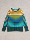 An image of the White Stuff Olive Stripe Jumper