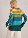 An image of the White Stuff Olive Stripe Jumper