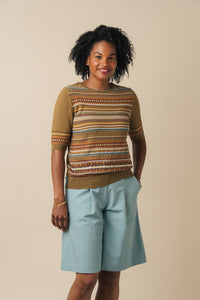 An image of the Eribe Sailor Short Sleeve Sweater