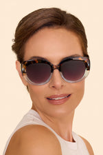 An image of the Powder Polina Limited Edition Sunglasses - Tortoiseshell/Aqua
