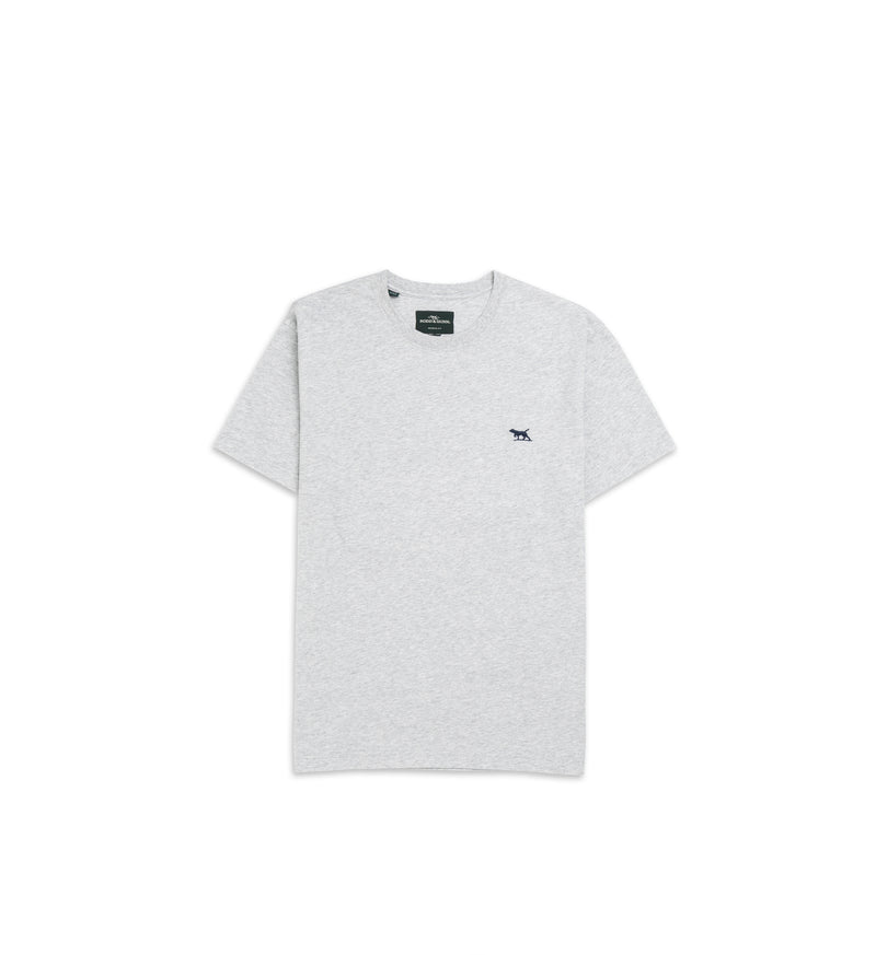 The Gunn T-Shirt by Rodd & Gunn. A short sleeve T-shirt with crew neck and logo on chest in grey.