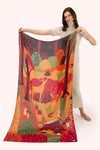 An image of the Powder Autumn Forest Friends Print Scarf