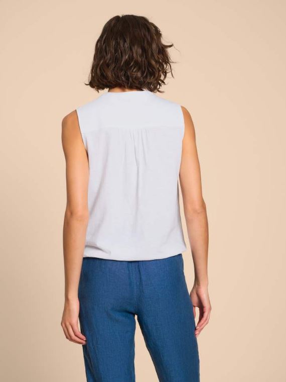 An image of the White Stuff Tulip Jersey Sleeveless Shirt