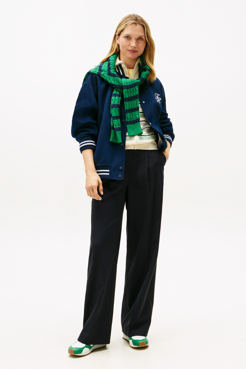 An image of the Tommy Hilfiger Timeless Wool Wide Leg Pant