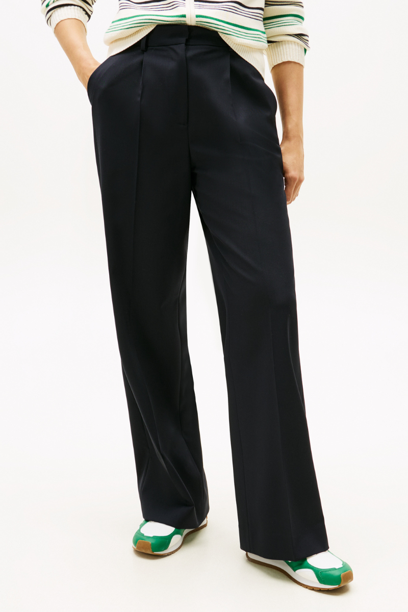 An image of the Tommy Hilfiger Timeless Wool Wide Leg Pant
