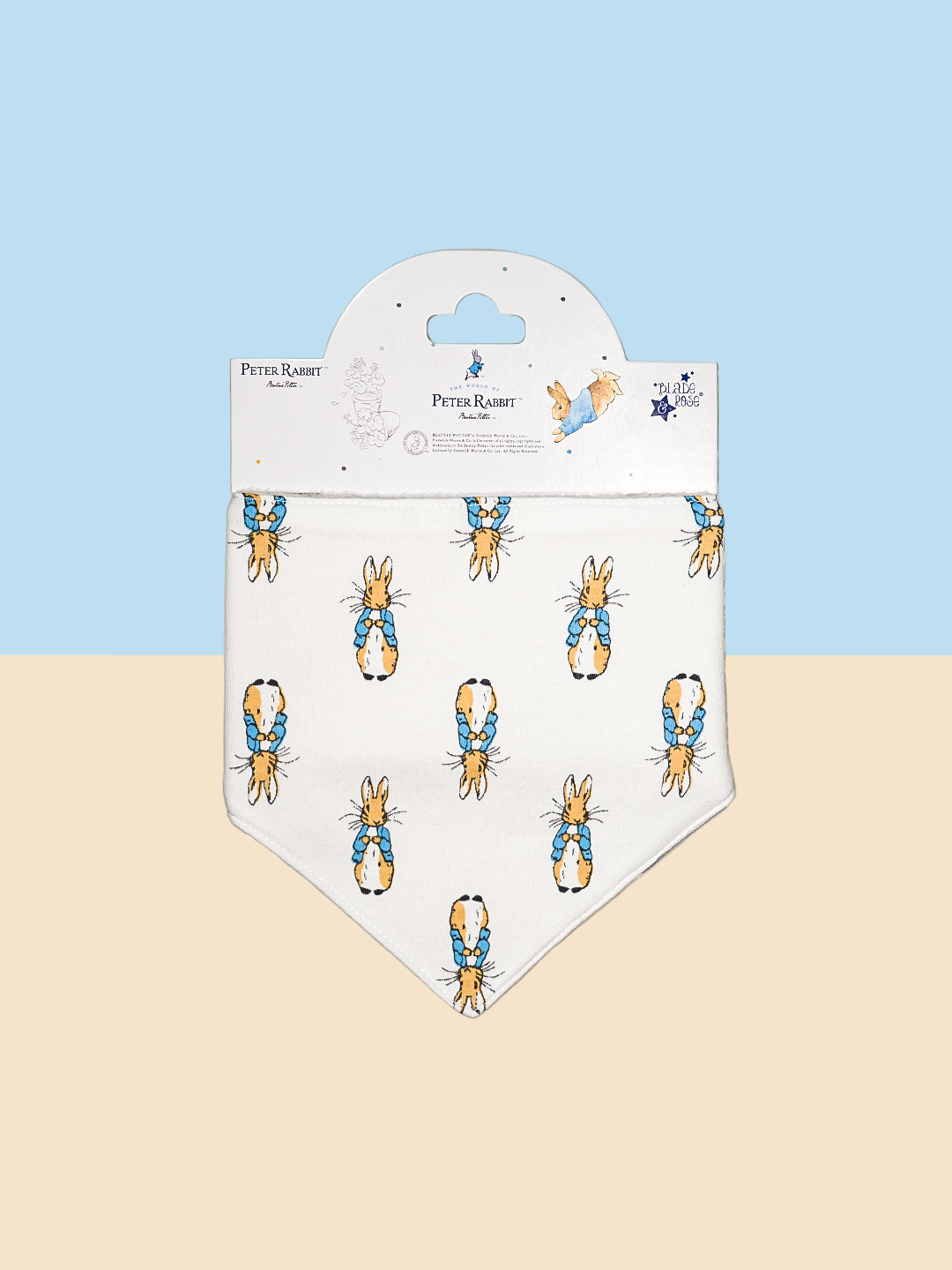 An image of the Blade & Rose Peter Rabbit Neutral Bib