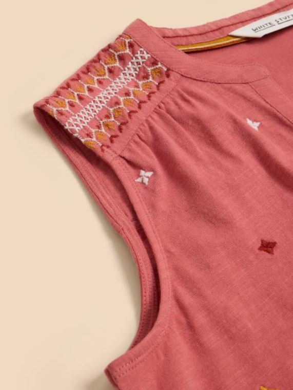An image of the White Stuff Tulip Jersey Sleeveless Shirt