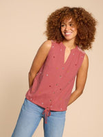 An image of the White Stuff Tulip Jersey Sleeveless Shirt