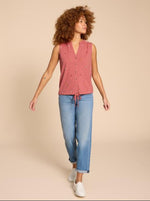 An image of the White Stuff Tulip Jersey Sleeveless Shirt