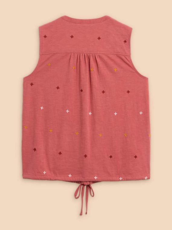 An image of the White Stuff Tulip Jersey Sleeveless Shirt