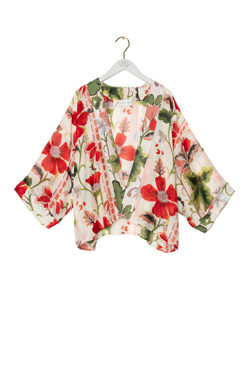 An image of the One Hundred Stars Poppy Red Kimono
