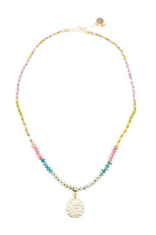 An image of the Pranella Yucca Disc Necklace