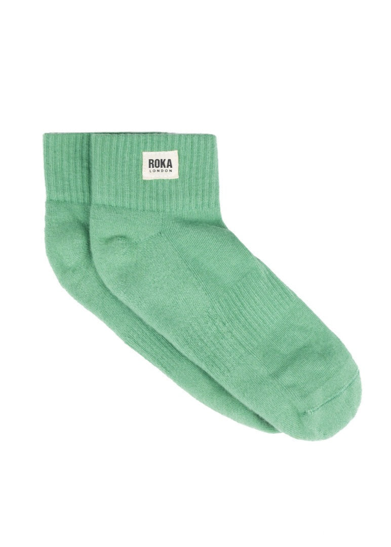An image of the ROKA London Wembley Crop Socks