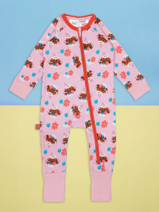 An image of the Blade & Rose Bonnie Highland Cow Zip Up