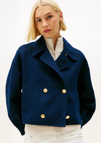 An image of the Tommy Hilfiger Gold Button Peacoat