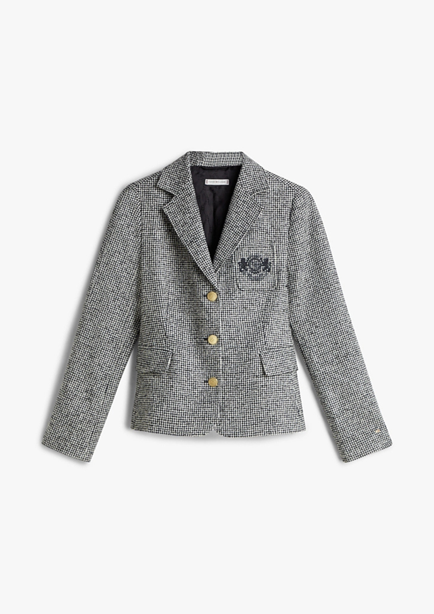 An image of the Tommy Hilfiger Wool Pattern Slim Blazer