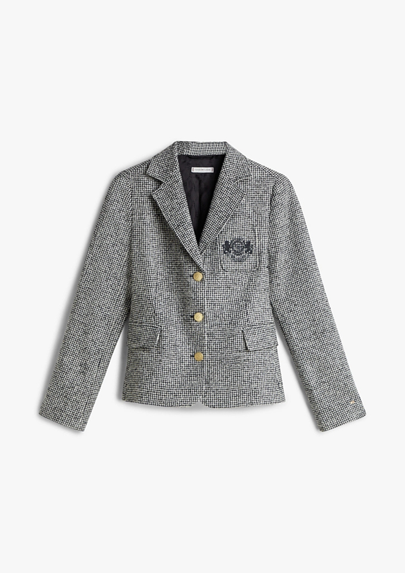 An image of the Tommy Hilfiger Wool Pattern Slim Blazer