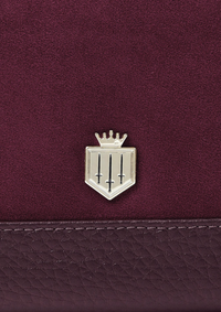 An image of the Fairfax & Favor Mini Salisbury Purse Elderberry Suede
