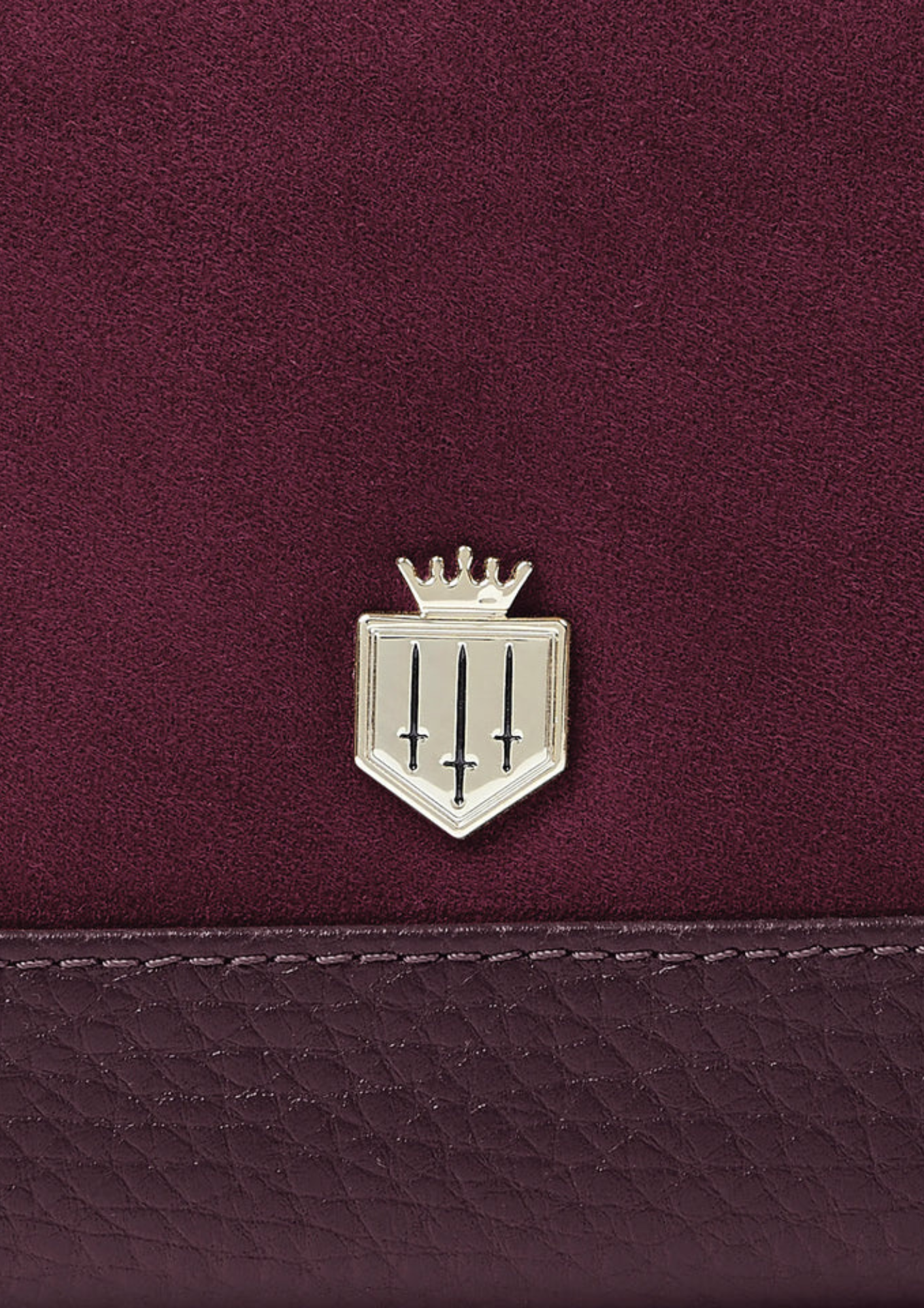 An image of the Fairfax & Favor Mini Salisbury Purse Elderberry Suede