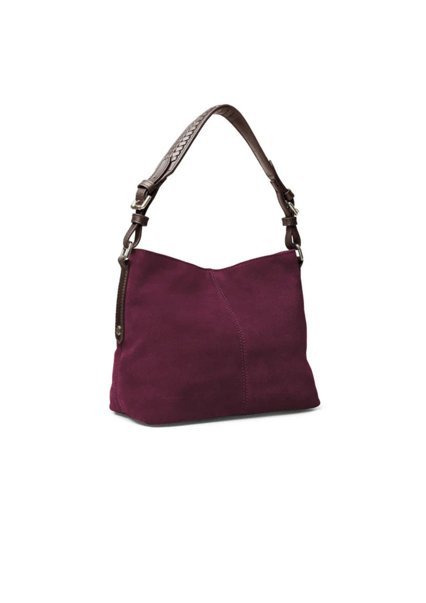 An image of the Fairfax & Favor Mini Tetbury Handbag Elderberry Suede