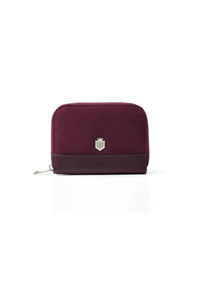 An image of the Fairfax & Favor Mini Salisbury Purse Elderberry Suede