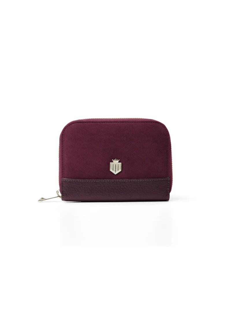 An image of the Fairfax & Favor Mini Salisbury Purse Elderberry Suede