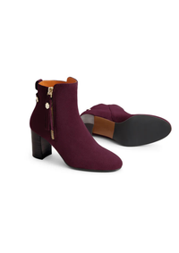 An image of the Fairfax & Favor Womens Oakham Ankle Boot Elderberry Suede