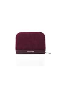 An image of the Fairfax & Favor Mini Salisbury Purse Elderberry Suede