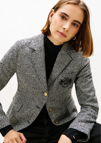 An image of the Tommy Hilfiger Wool Pattern Slim Blazer