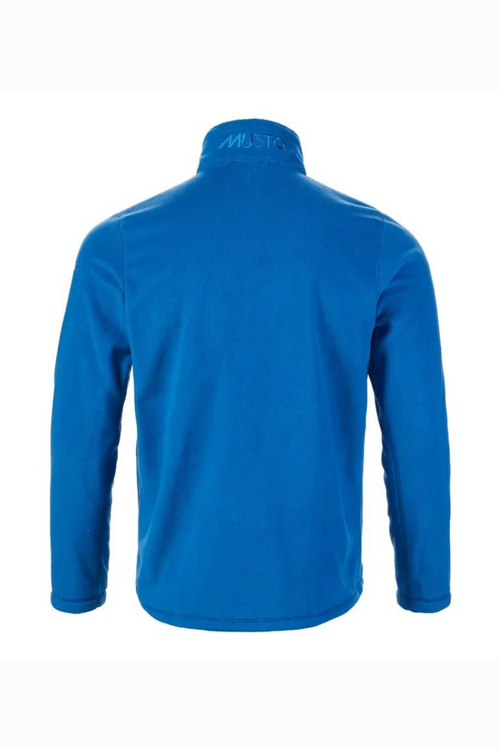Musto Corsica Polartec. A long sleeve 200GM fleece with pockets, in the colour Aruba Blue.