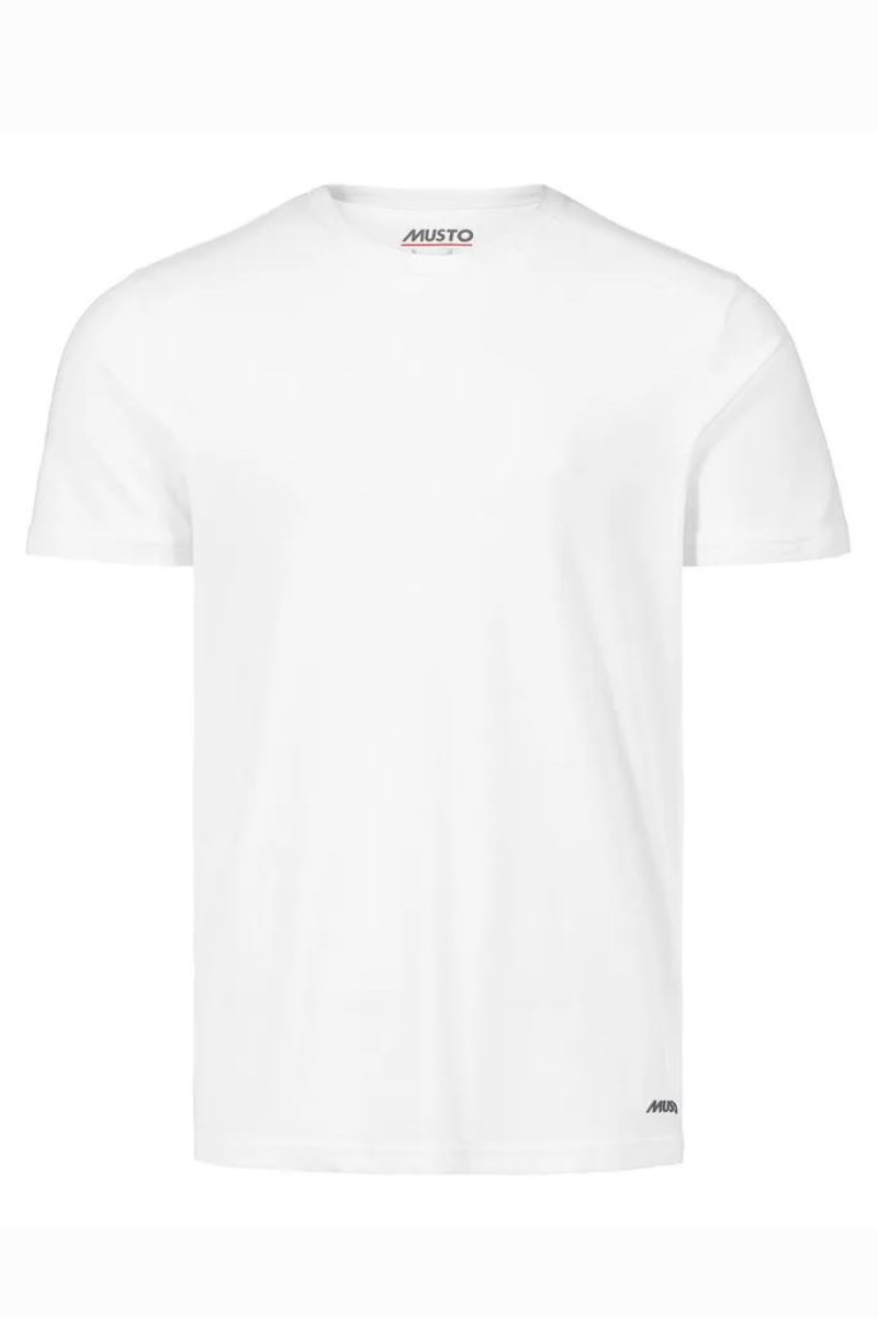 Musto 1964 Short Sleeve Tee. A short sleeve T-shirt with round neck and Musto logo. In the colour White.