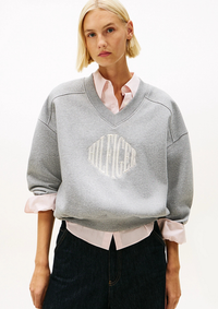 An image of the Tommy Hilfiger Varsity V-Nk Fleece Sweatshirt