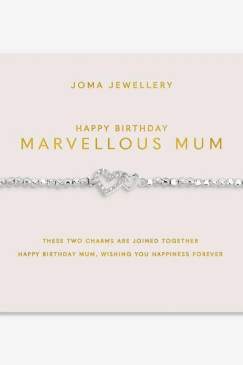 An image of the Joma Jewellery Forever Yours 'Happy Birthday Marvellous Mum' Bracelet