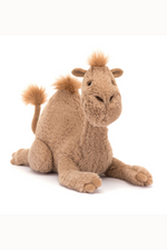 Jellycat Richie Dromedary. A soft toy camel with soft brown fur.